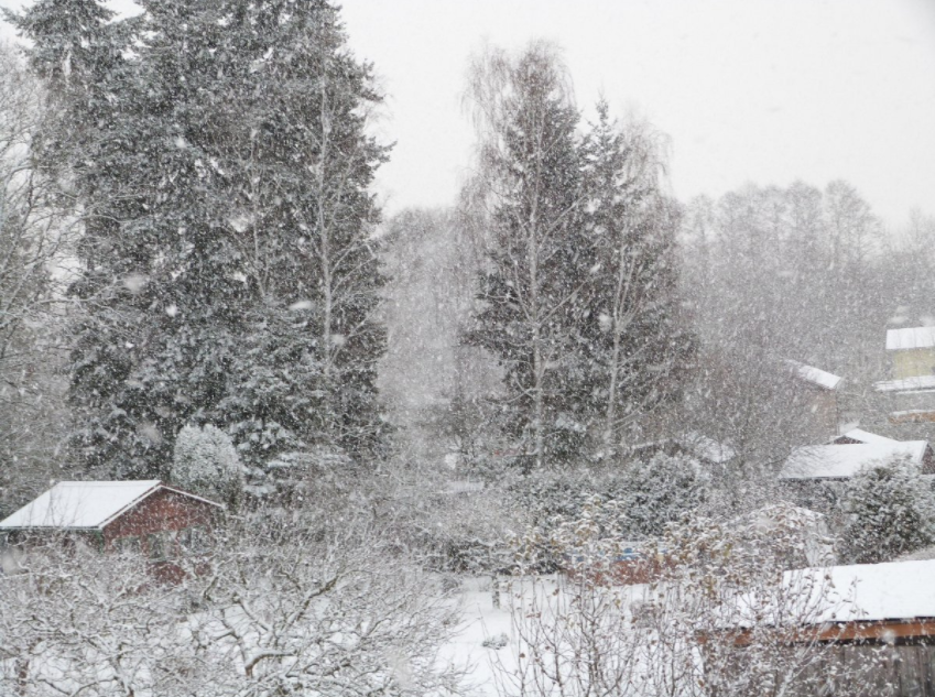 Husté sněžení na 3. adventní neděli 17. prosince